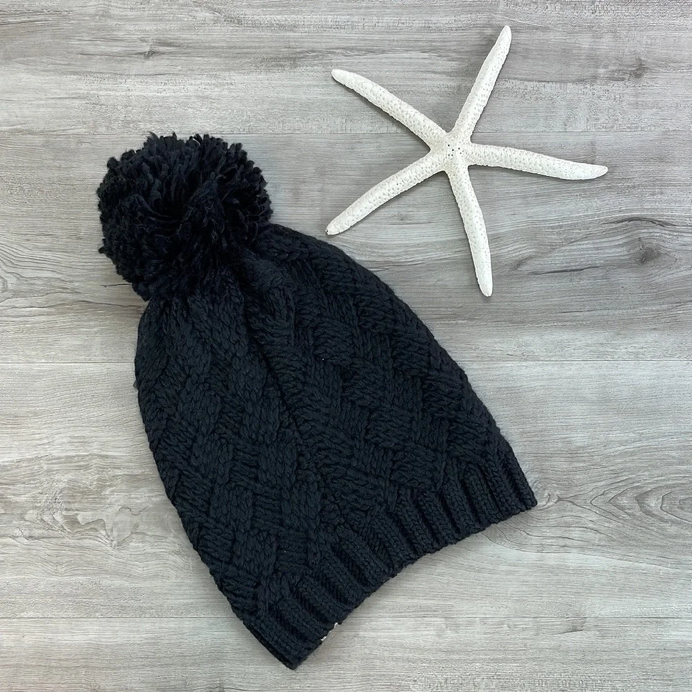 🔆RIP CURL🔆 BLACK POM BEANIE - Picture 5 of 5
